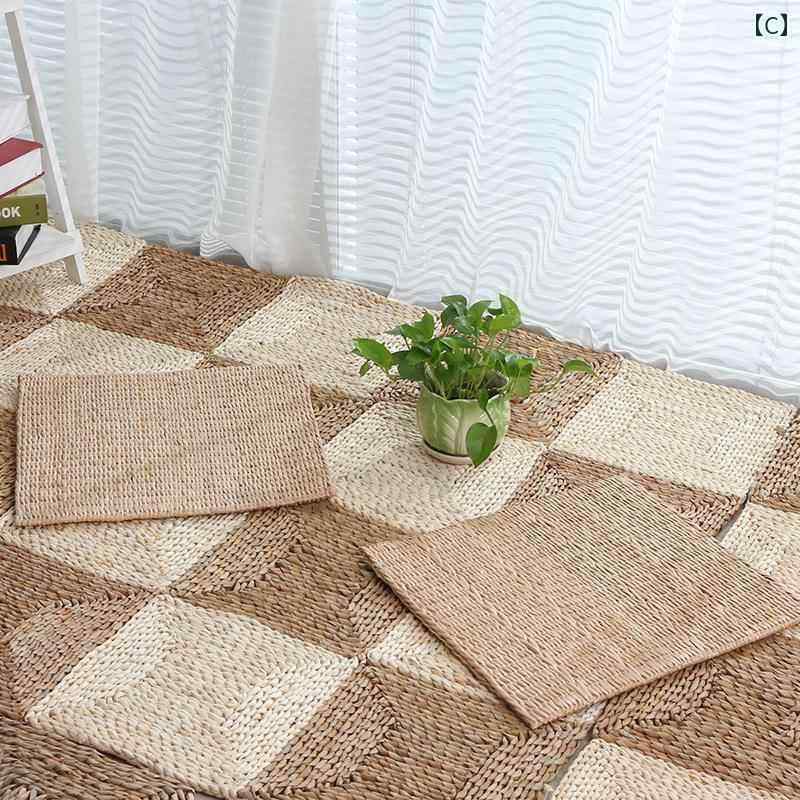 レトロ 竹 ラウンド 幼稚園 フロア マット 学生 布団 クッション シート 男 中国 語 学習 スツール 座敷 丸型 おしゃれ [3]