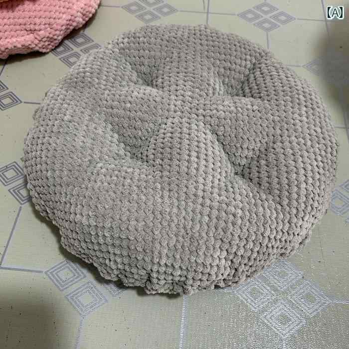 ベルベット パイナップル 厚手 ラウンド スツール クッション カバー 統合高 足 石 布団 バー テーブル..