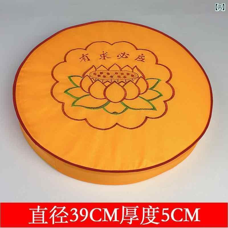 礼拝 マット 家庭用 布団 瞑想 蓮 スツール かわいい チャイナ風 座布団 クッション リビング ダイニング インテリア 素材: サテン