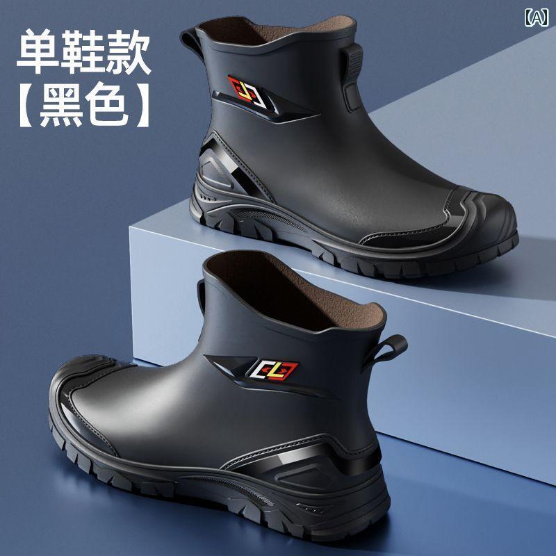 日本製 JT レインブーツ メンズ 防水 滑り止め 作業用 ゴム 靴 耐摩耗性 ソフト 底 釣り 豪華 ウォーター シューズ キッチン