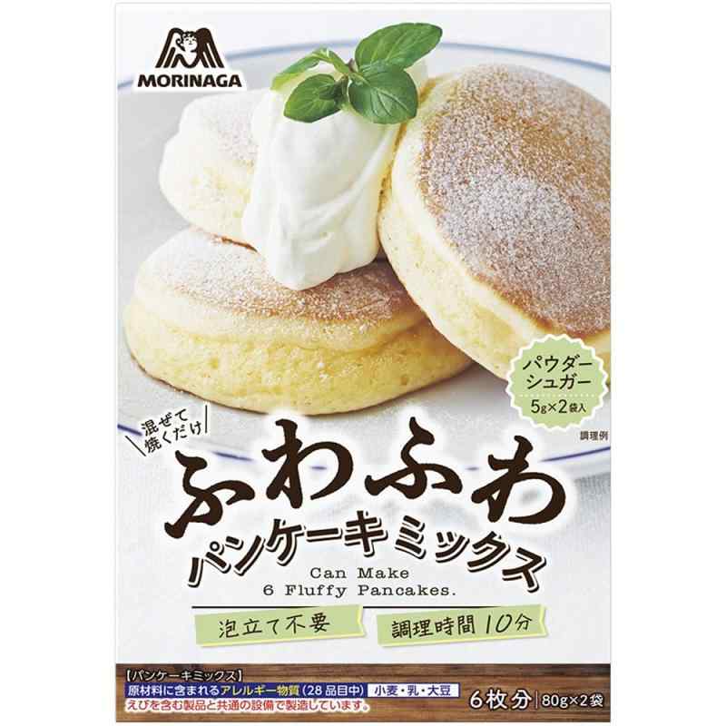 森永 ふわふわパンケーキミックス 170g(ミックス個粉80g×2袋+パウダーシュガー5g×2袋)×6箱