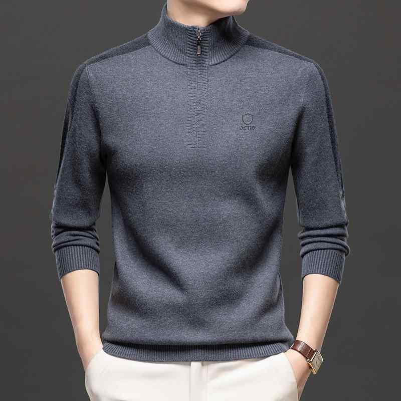 ニット メンズ 男性用 ウール セーター プルオーバー 長袖 トップス シニア 紳士服 秋冬 あったか 厚手..