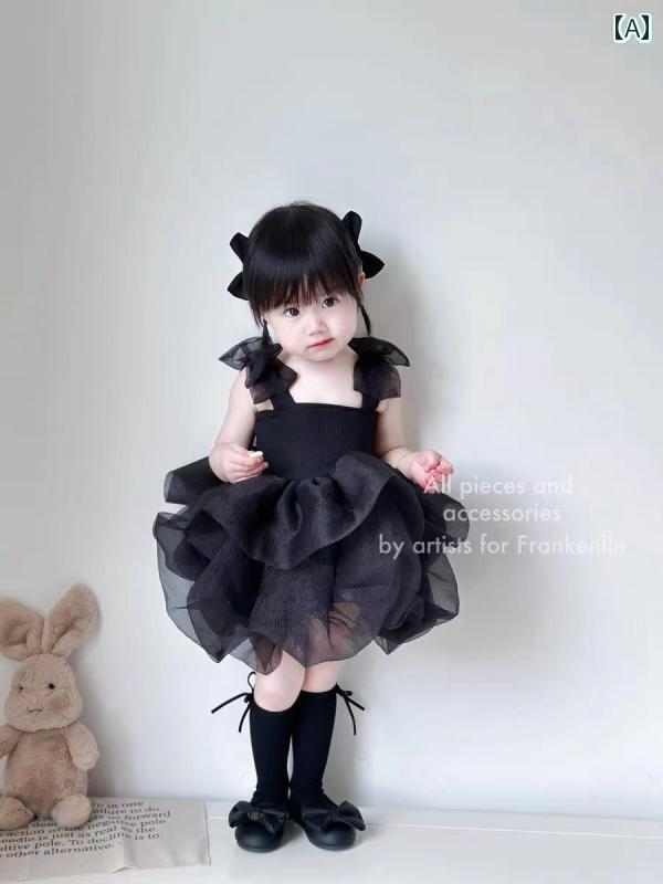 女の子 ドレス スリング プリンセス タイル 赤ちゃん リトル 誕生日 キッズ ふわふわ レース お花 かわいい お姫様 チュチュスカート参考身長：140cm 130cm 80cm 90cm 100cm 110cm 120cm