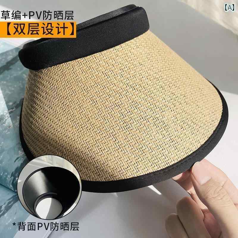 日よけ 帽子 女性 夏 わら 空の ハット 日焼け防止 フェイスカバー つば広 サイクリング サンシェード レディース