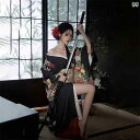 着物 浴衣 女性 日本 伝統的 四季の 改良 黒 横柄 和風 服 スーツ かっこいい モダン おしゃれ ブラック フラワー レディース