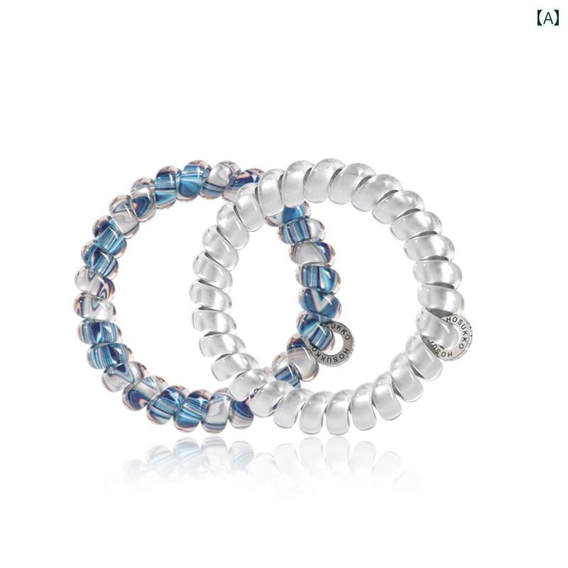 カラフル シリーズ 電話 線 ヘアバンド レディース 春 アクセサリー シームレス 子供用 ハイ ポニーテール おしゃれ