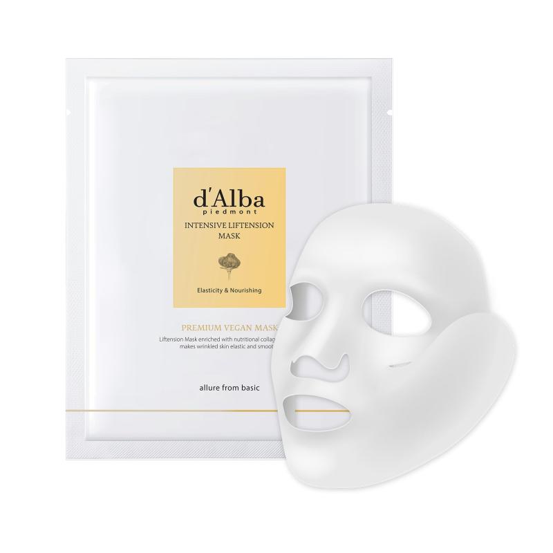 ダルバ(d'Alba) インテンシブリフテンションマスク 4枚入り リフトアップ 弾力 引き締め 保湿 小じわ対策 パック 保湿パック シートマスク アンプルマスク マスクパックのサムネイル