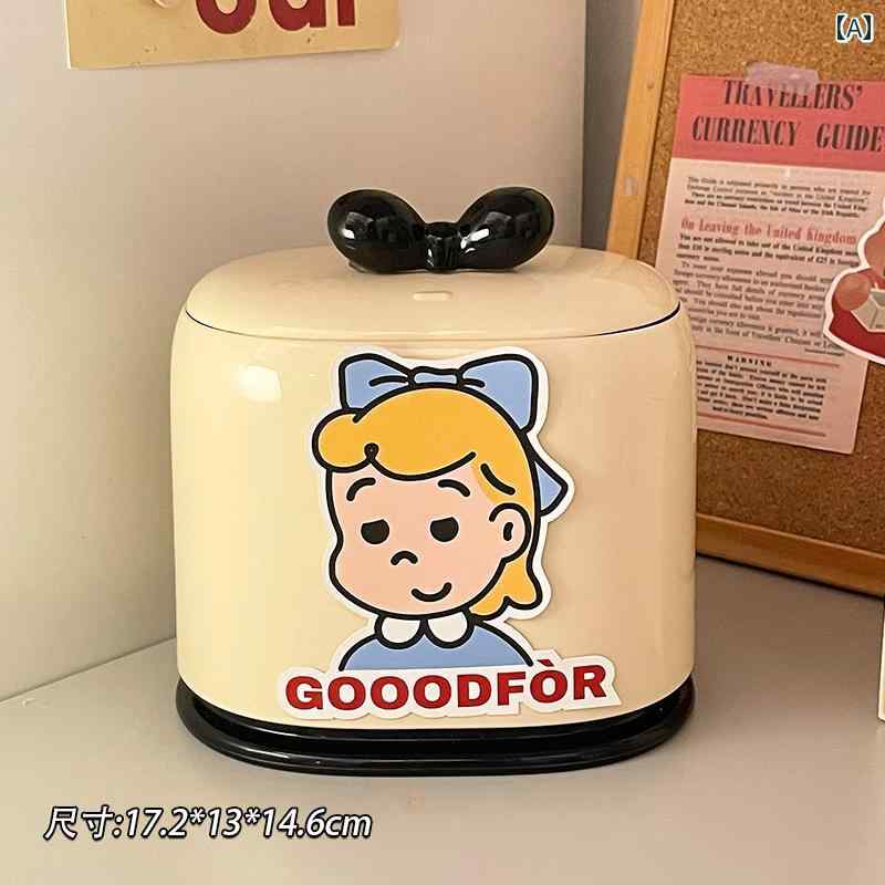 Pipe Type - 蓋付き 卓上 ゴミ箱 かわいい 小さめ デスク テーブル 寝室 ベッド サイド ミニ 衛生 バケツ インテリア ダストボックス コンパクト