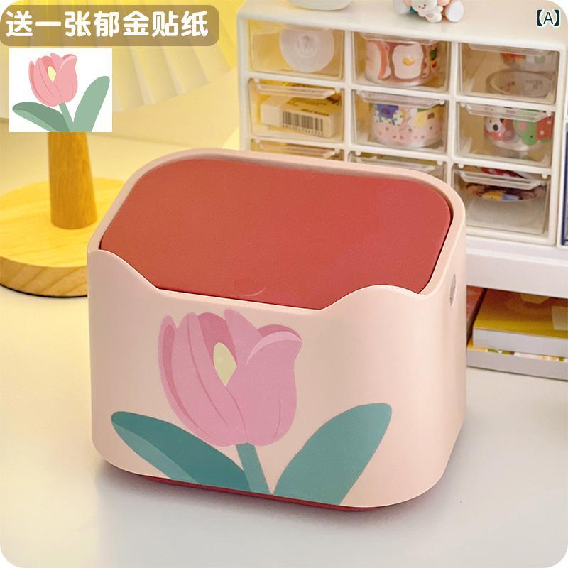 花 デスク トップ ゴミ箱 かわいい �
