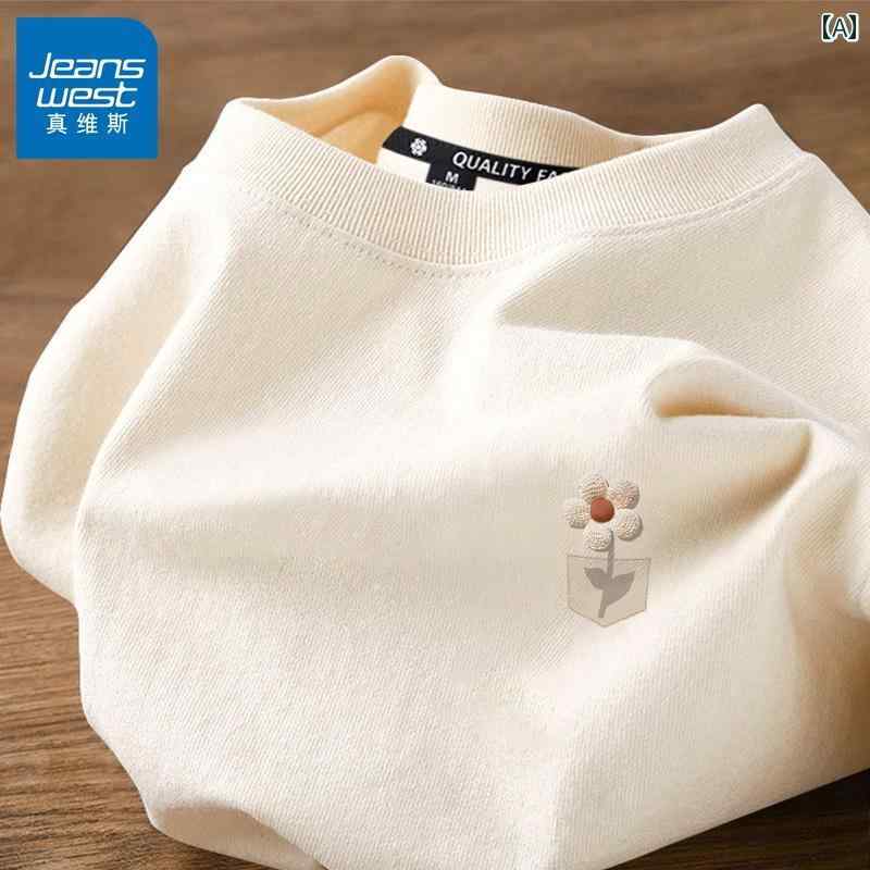 Other - Tシャツ レディース 夏 2025 ゆったり コットン 半袖 ハーフスリーブ フラワー立体プリント