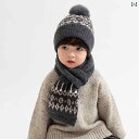 子供用 ウール 帽子 秋冬 ベビー スカーフ 2点セット 男の子 女の子 ニット帽 暖かい プルオーバー カジュアル