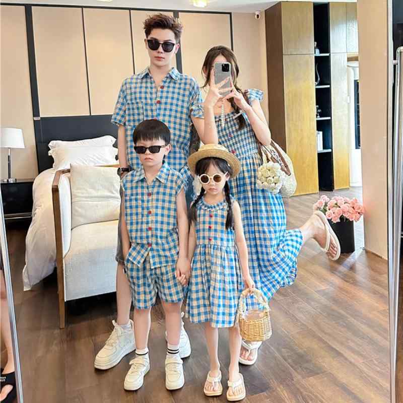 親子 春夏 シャツ カットソー スタイル ペアルック コーディネート お揃い カジュアル ファミリー かわいい