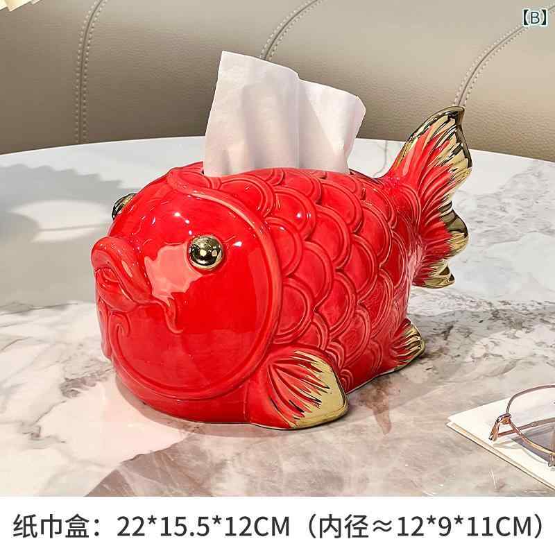 LINEAR shopの魚 鯉 ティッシュボックス 飾り ポップ インテリア ティッシュケース 福袋 鯛 ポップ｜アングル2