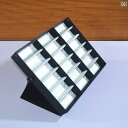 18 グリッド メガネ ディスプレイ ボックス サングラス アクセサリー 収納 工場 品質 ブラック カバー 立てる ことが できます