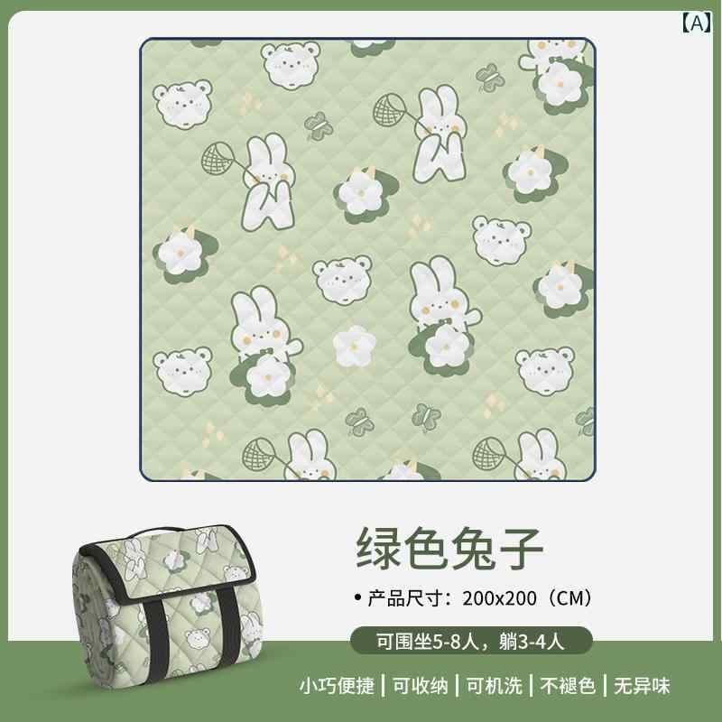 ピクニック マット 防湿 厚手 防水 ポータブル アウトドア キャンプ ビーチ 芝生 遠足 カジュアル かわいい おしゃれ アルミホイルサイズ: 200*200cm