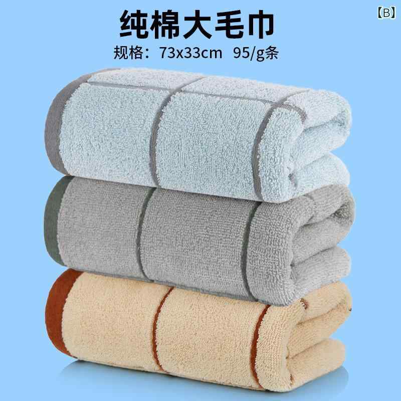 3 grandes toallas para el lavado de la cara de algodón para el hogar para adultos hombres y mujeres a tiempo parcial nuevo suave absorbente de algodón para el rostro interior baño sencillo — vista 2