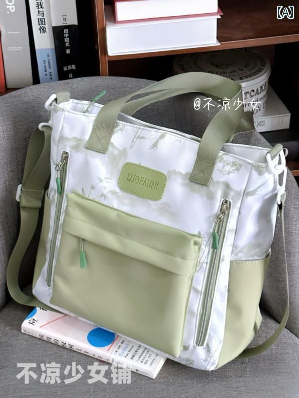 チャイナ風 大容量 ショルダー メッセンジャーバッグ レトロ 手持ち トートバッグ 学生 通勤 クラス 指導 バッグ シンプル