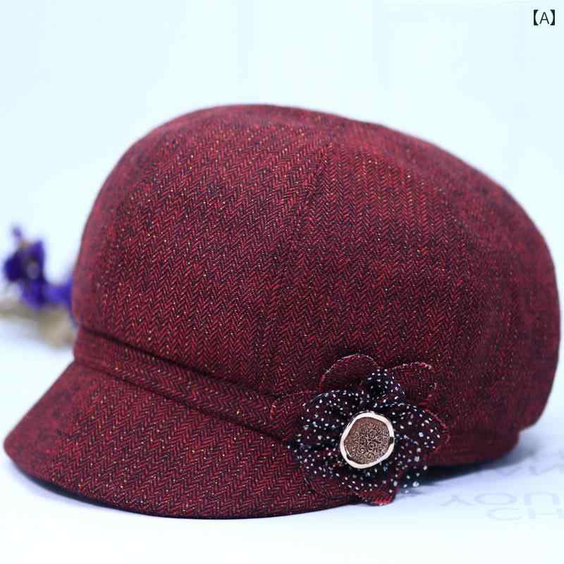 高齢者用 帽子 女性用 おばあちゃん用 春秋用 薄手 古い 母親用 老婦 人用 おしゃれ カジュアル フラワー コーディネート