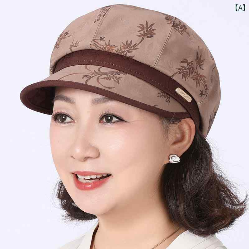 高齢者 女性 帽子 春秋 母親 ひさし 帽 薄手お ばあちゃん 夏 日よけ 布 カジュアル かわいい おしゃれ エレガント