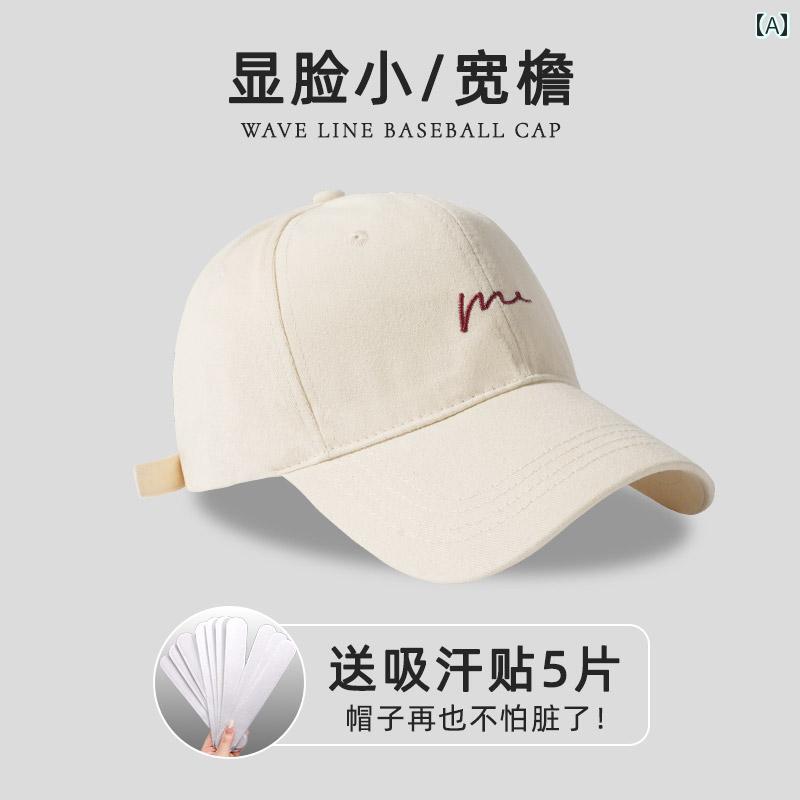 女性用 ディープ トップ ベースボール キャップ ワイド つば 大きいサイズ 大きな 顔 小さめ 帽子 拡大 赤 ダックビル 深め