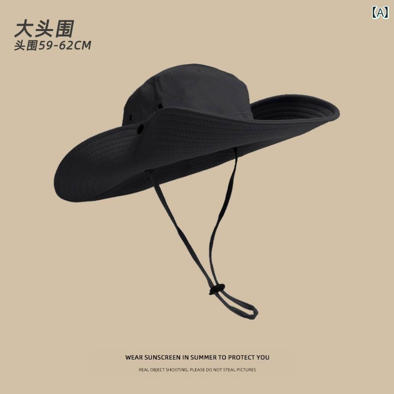 大きめ 登山 帽子 デニム 夏 つば広 メンズ フィッシャーマン ハット 女性 日焼け防止 屋外 太陽 シンプル カジュアル