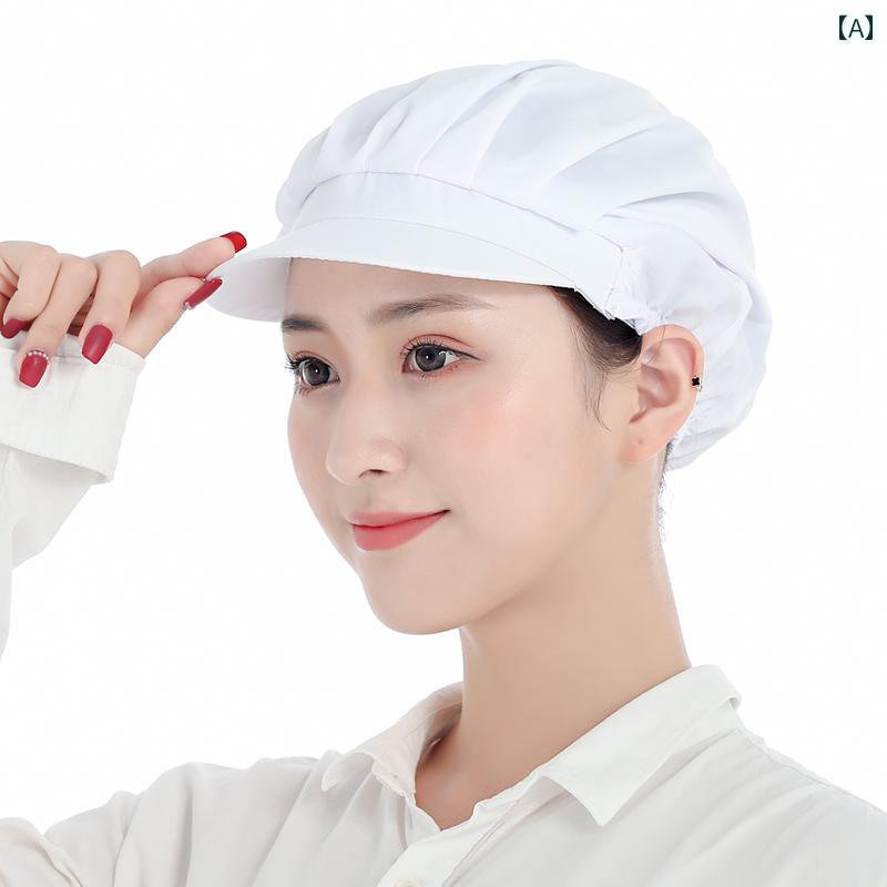 作業 帽子 女性 ワークショップ 工場 防塵 通気性 食品 包 頭 衛生 ケータリング シェフ キッチン シンプル