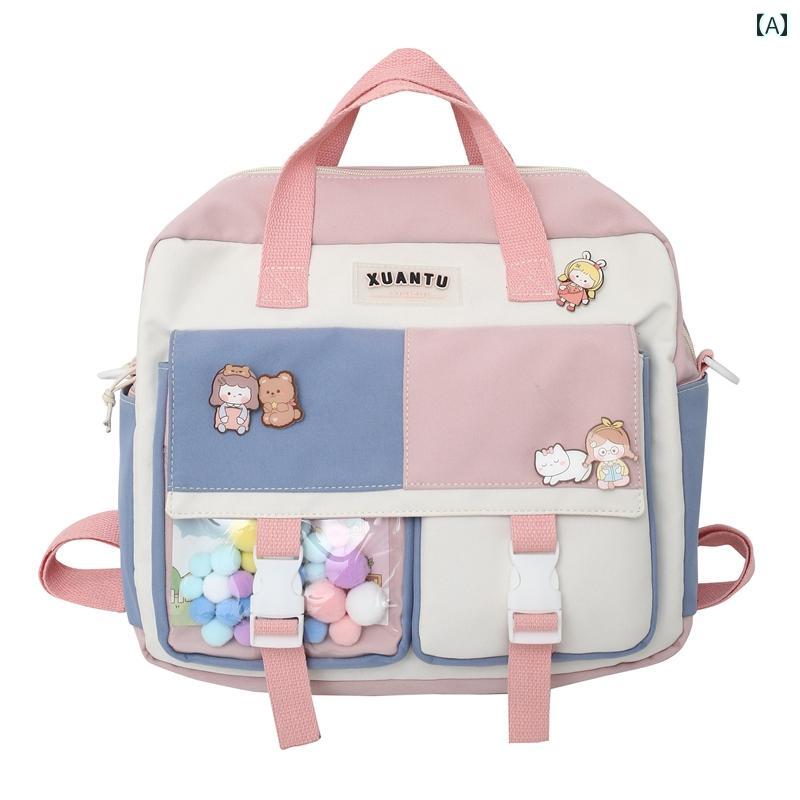 Character - 女性用 多目的 かばん 和風 イン かわいい ショルダーバッグ ダブル ショルダー メッセンジャーバッグ 使える 女の子 ハート型 小型 ハンドバッグ