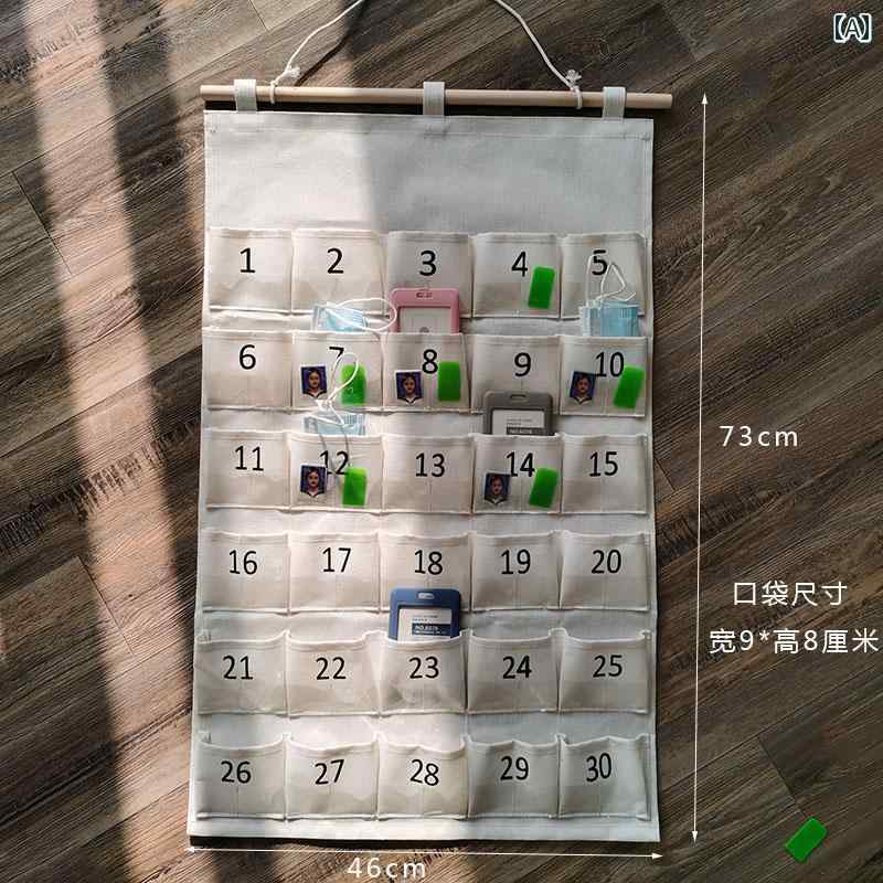 透明 二層 ピックアップ カード 収納 袋 医薬 品 キャンバス 写真 挿入 可能 吸 汗 タオル 壁掛け かわ..