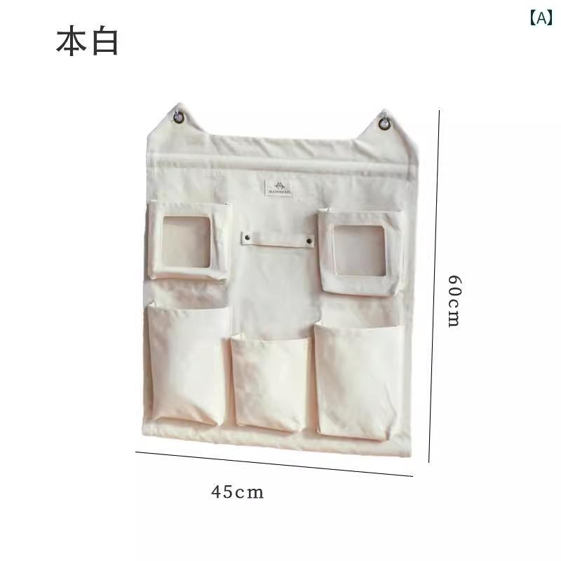 壁 キャンバス 収納 吊り下げ バッグ 学校 壁掛け 布 学生 ポケット かわいい インテリア おしゃれ リ..