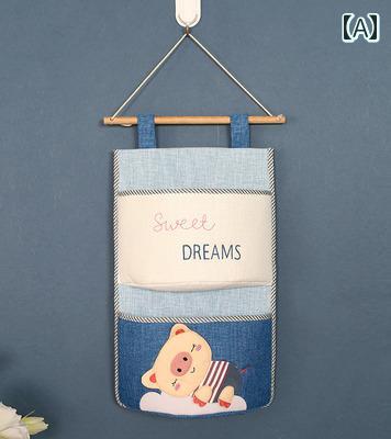 ベッド サイド 収納 吊り下げ 布製 寝室 壁掛け ドア 小さい かわいい インテリア おしゃれ リビング バスルーム マルチバッグ