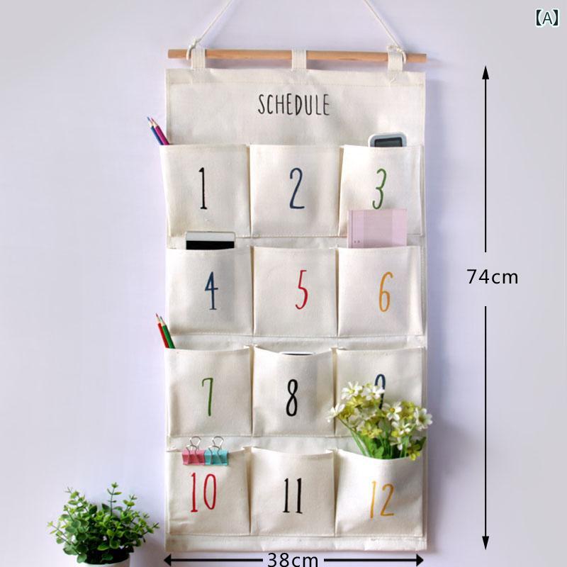 防水 ドア 大型 収納 吊り下げ バッグ 壁掛け かわいい 綿 麻布 寮 携帯電話
