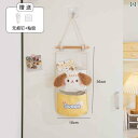 収納 バッグ 壁掛け 携帯電話 吊り下げ ポケット ドア 犬 ドッグ かわいい プリント ウォールポケット 小物入れ 整理 デスク周り(3)