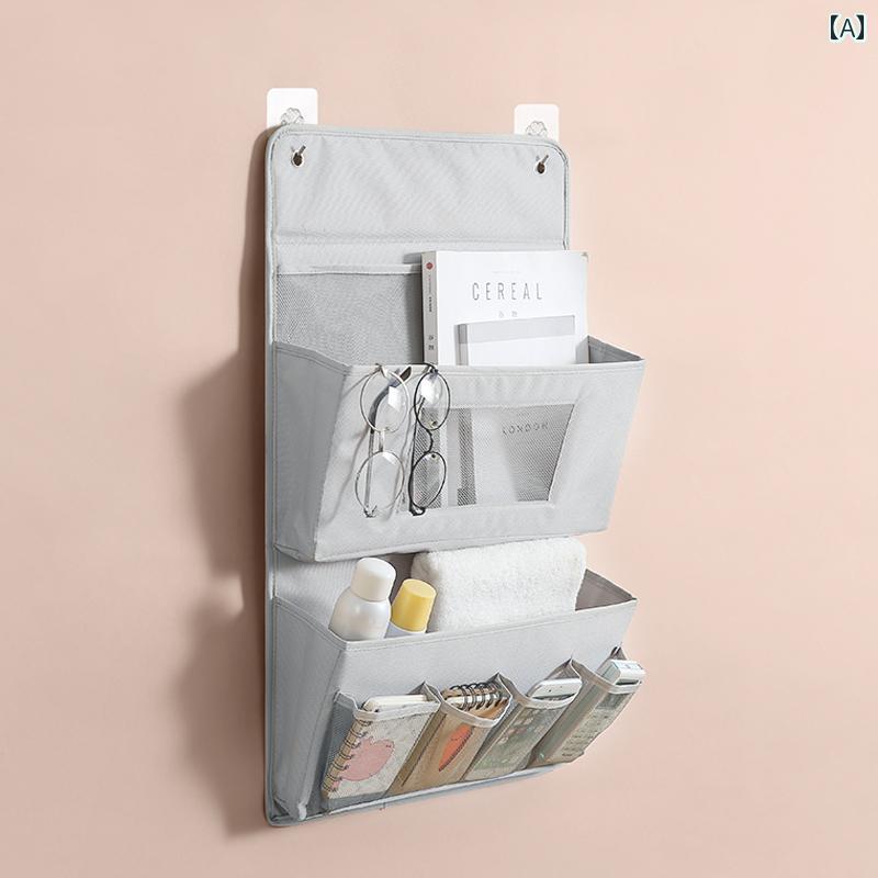 収納 バッグ 吊り下げ 壁掛け ポケット ドア 掛け ワードローブ 整理 無地 デスク周り クローゼット ウォールポケット 窓付き
