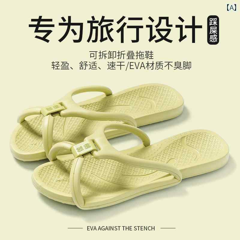 女性用 折りたたみ式 旅行用 スリッパ 携帯用 滑り止め 水泳 男性用 出張 ホテル 入浴用 使い捨て ルームシューズ インテリア リビング