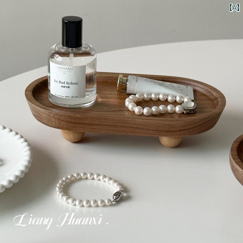 レトロ 無垢材 ジュエリー トレイ 香水 収納 ラック アロマセラピー 玄関 キー 家庭用 家具 インテリア..