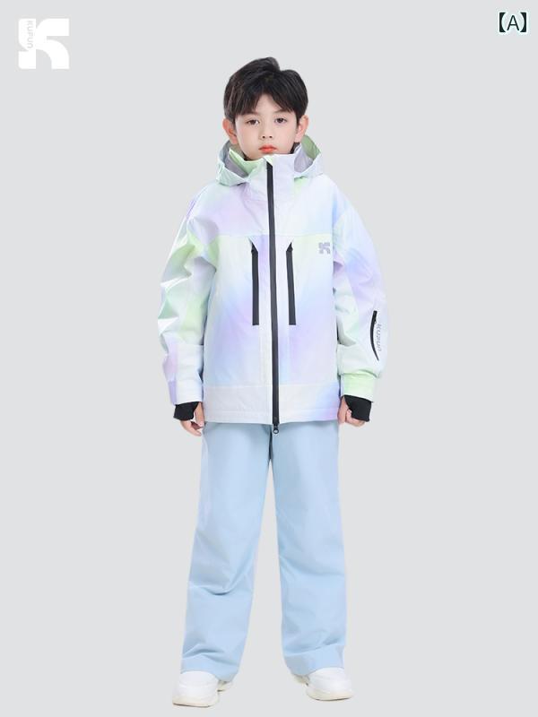 スキー スーツ セット 子供用 女の子 男の子年 冬用 プロ 仕様 スノーウェア スノーパンツ ジャケット ..