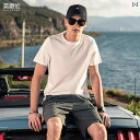 涼しい クール 快適 コットン メンズ 半袖 Tシャツ ホワイト 夏 無地 シルケット 白 ボトムス ラウンドネック シンプル カジュアル