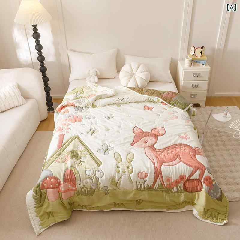 10 層 綿 厚手 ガーゼ タオルケット シングル お昼寝用 ブランケット ソファー カバー用 エアコン 夏用 クール キルト インテリア