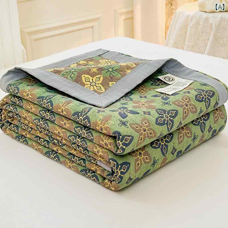 クラス A 綿 ガーゼ タオル ブランケット オフィス 昼寝用 ソファー用 シート 夏用 クール ベッドルーム インテリア コットン