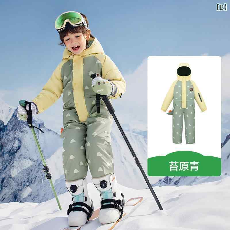 子供用 スキー スーツ 男の子 女の子用 ワンピース キー ベビー 暖かい 防水 防風 アウトドアウェア キッズ カジュアル おしゃれ 外出用 かわいい 2