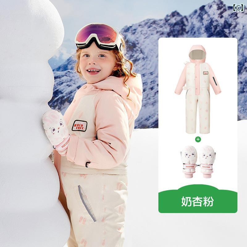 子供用 スキー スーツ 男の子 女の子用 ワンピース キー ベビー 暖かい 防水 防風 アウトドアウェア キッズ カジュアル おしゃれ 外出用 かわいい 3