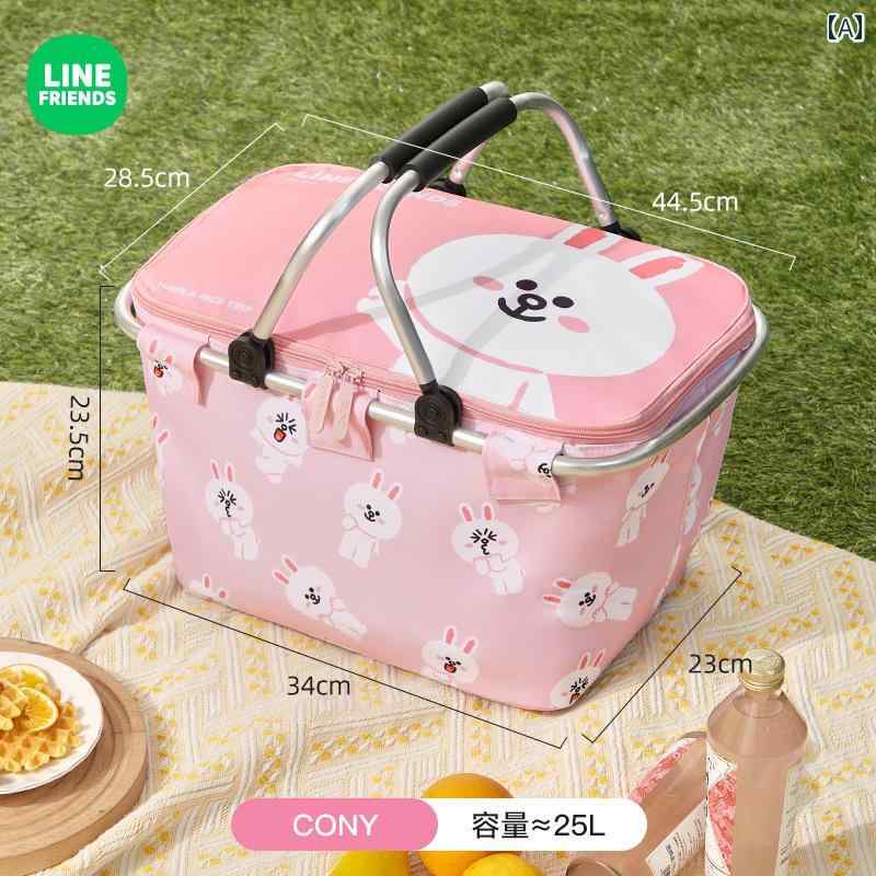 ピクニック バスケット 春 お出かけ 折りたたみ式 アウトドア キャンプ 断熱 ポータブル 収納 野菜 カジュアル ホームインテリア