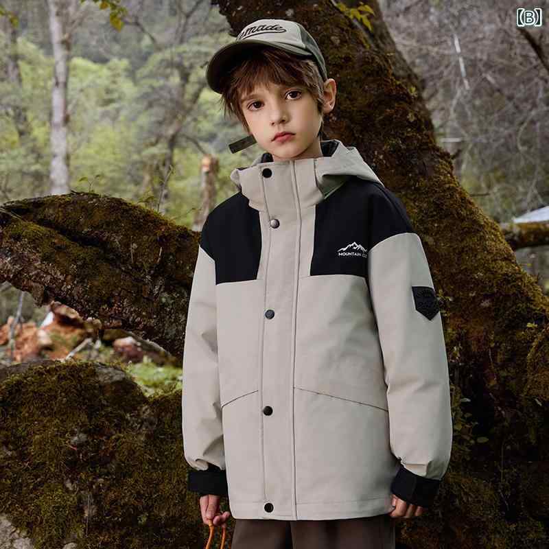 女の子 男の子 3 in 1 ジャケット ダウン 冬 屋外 スキー中大 子供 キッズ カジュアル おしゃれ アウトドア 外出用 かわいい 2