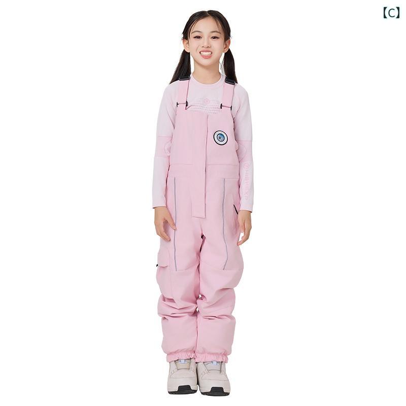 子供用 スキー パンツ 防水 スノーボード ビブ 男の子 女の子 スノーパンツ スーツ キッズ カジュアル おしゃれ アウトドア 外出用 かわいい 3