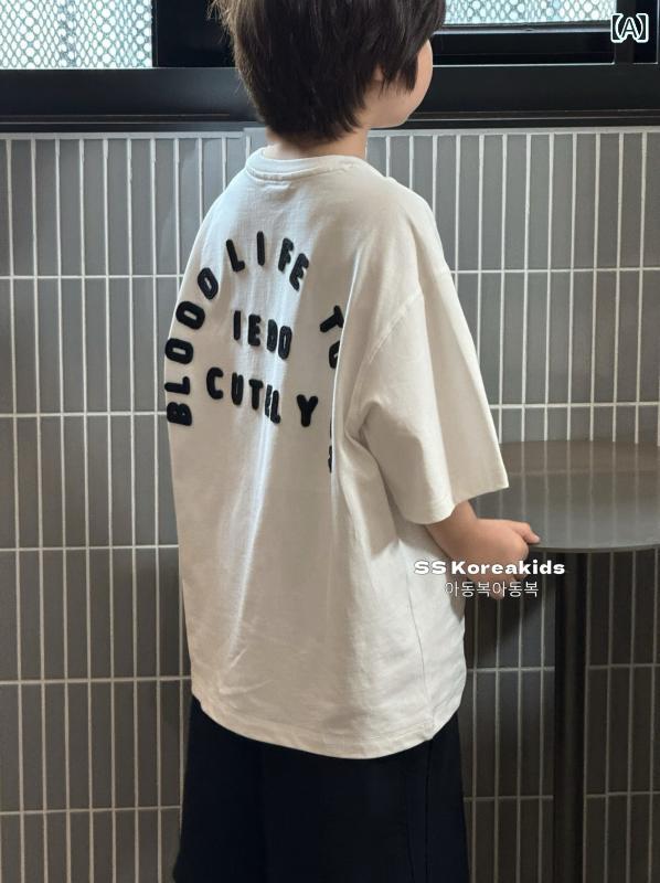 子供用 レター プリント 綿 半袖 Tシャツ 2025 男の子 女の子 春 ゆったり キッズ トップス コットン カジュアル ラウンドネック素材：綿（綿含有量）素材構成: コットン袖丈：半袖襟のタイプ: ラウンドネック参考身長：140cm.130cm.150cm.160cm.100cm.110cm.170cm.120cm