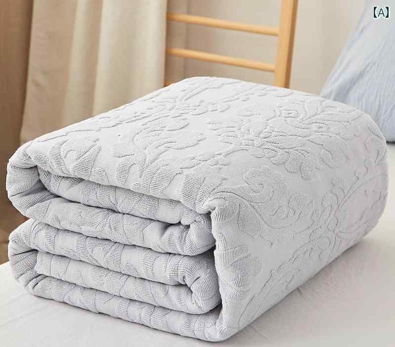 綿 タオルケット 夏用 薄手 シングル お昼寝用 タオルケット シンプル ヨーロピアンスタイル カラー イ..