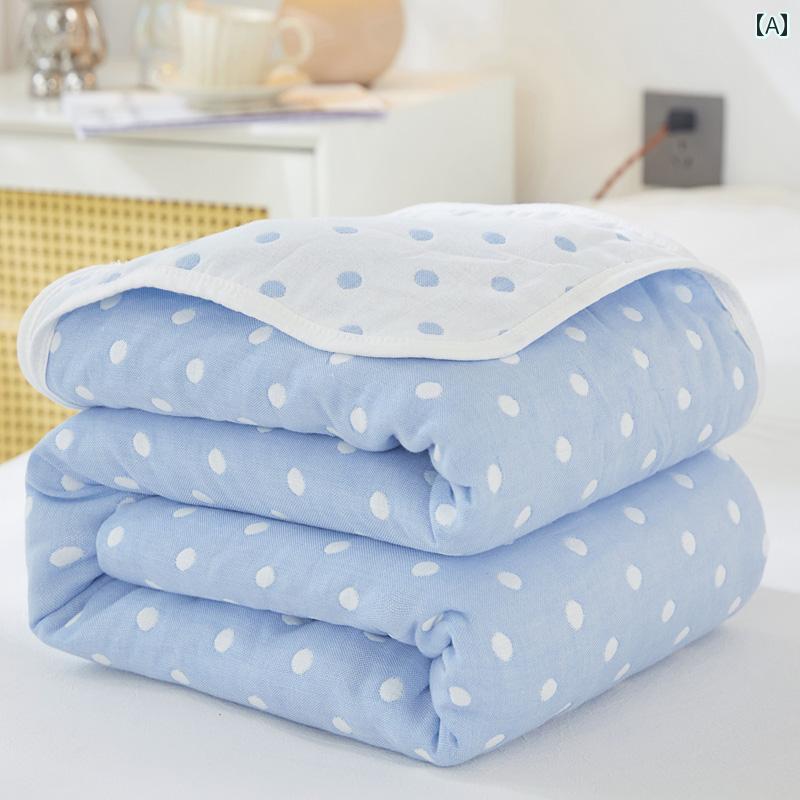 コットン 6 層 ガーゼ ブランケット 小さめ キルト ベッド用お昼寝 綿 かわいい 子供用 子供部屋 膝掛け タオルケット おしゃれ