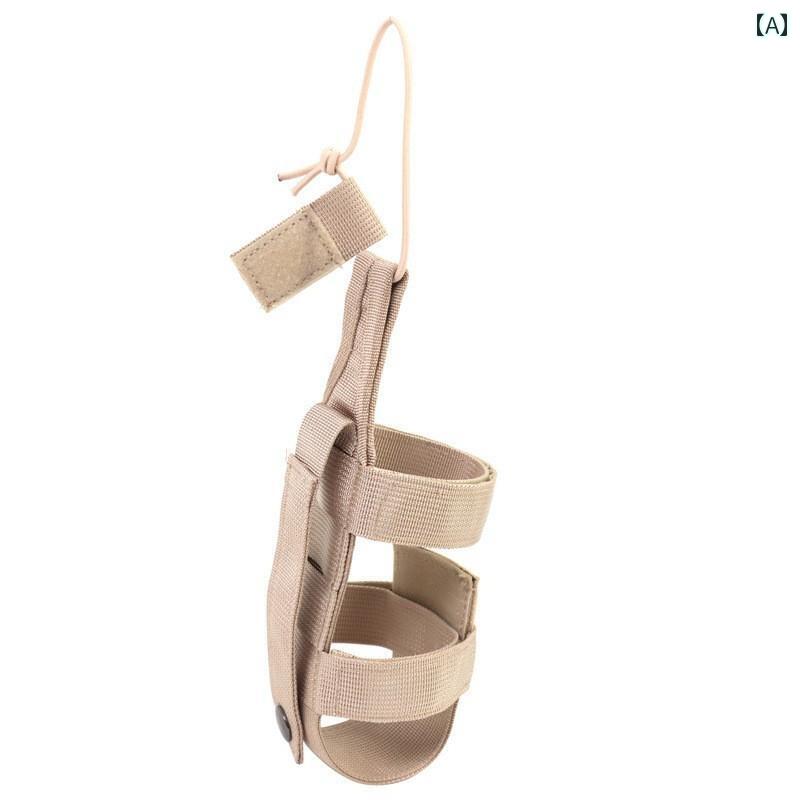 アウトドア バックパック ウォーターカップ ハンギング バッグ 調節可能 ウェビング ケトル 旅行用 タ..