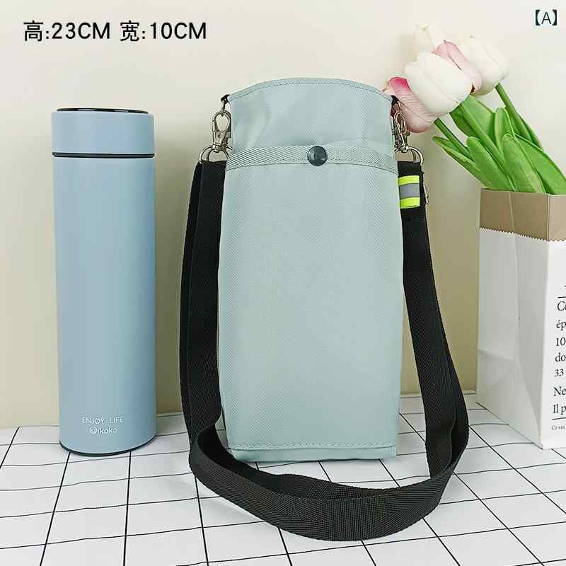 ウォーターカップ カバー ウォーターボトル 魔法 瓶 カップ 保護 ポータブル クロス ボディ シングル ..