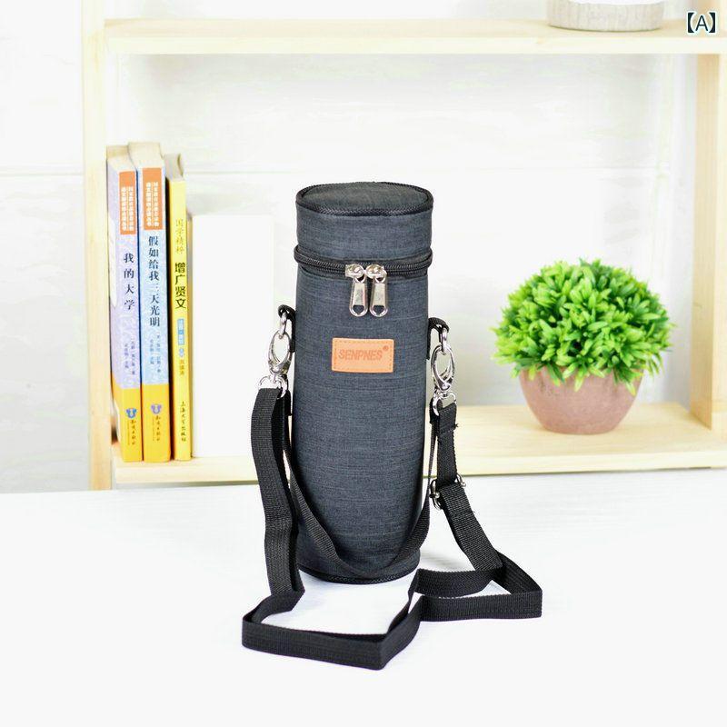 厚手 魔法瓶 カップ カバー 延長 耐摩耗 ストラップ 断熱 水 保護 バッグ ミルクボトル ポータブル ウ..